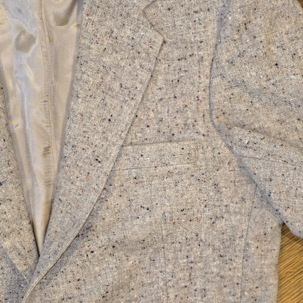 Vintage WFF Designer Series by Farah Wool Tweed Sport Blazer 42L Elbow Patches - Picture 6 of 14